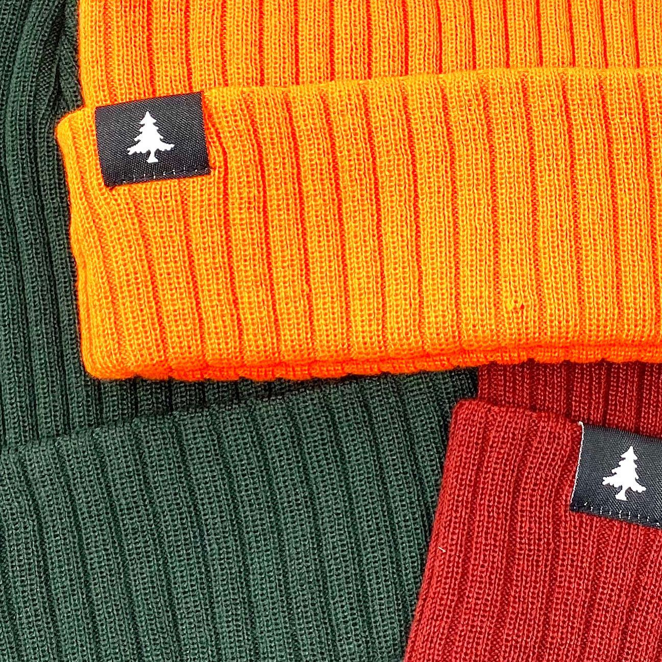 Endurance Threads Beanies with a Happy Little Tree