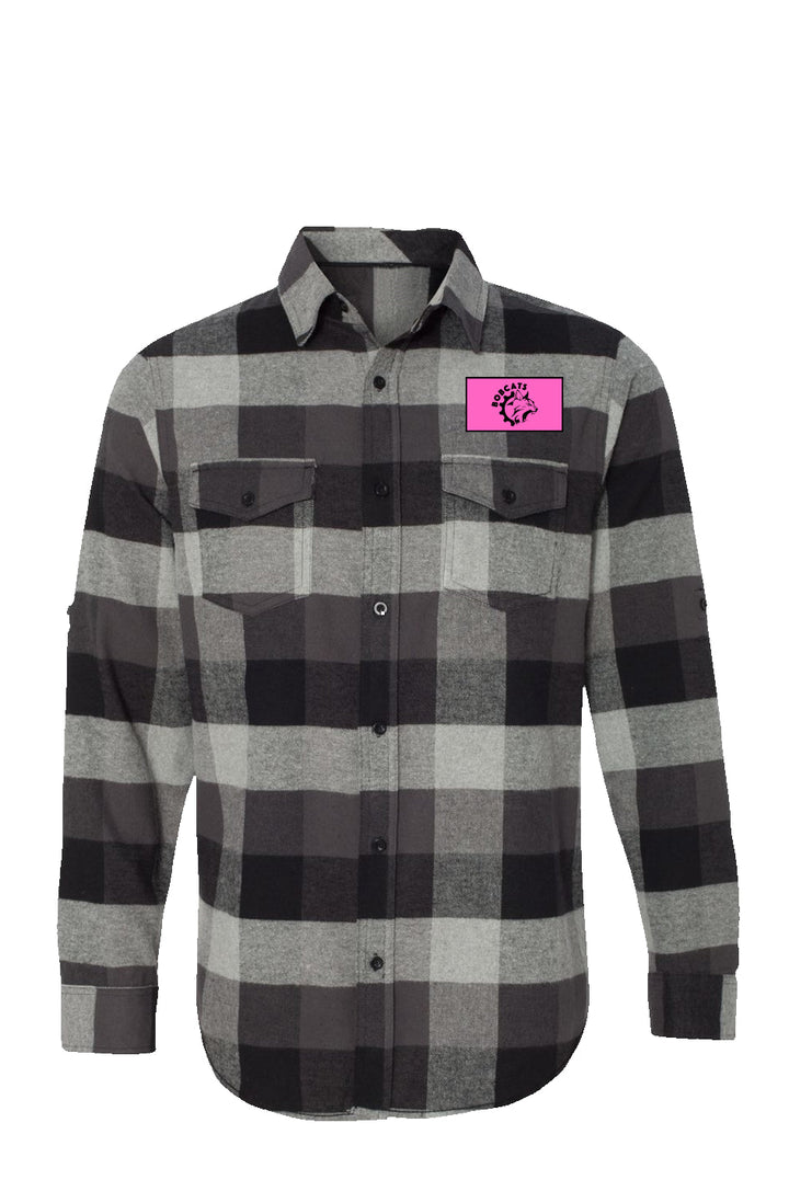 Bobcats Flannel - Gray/Black - Endurance Threads