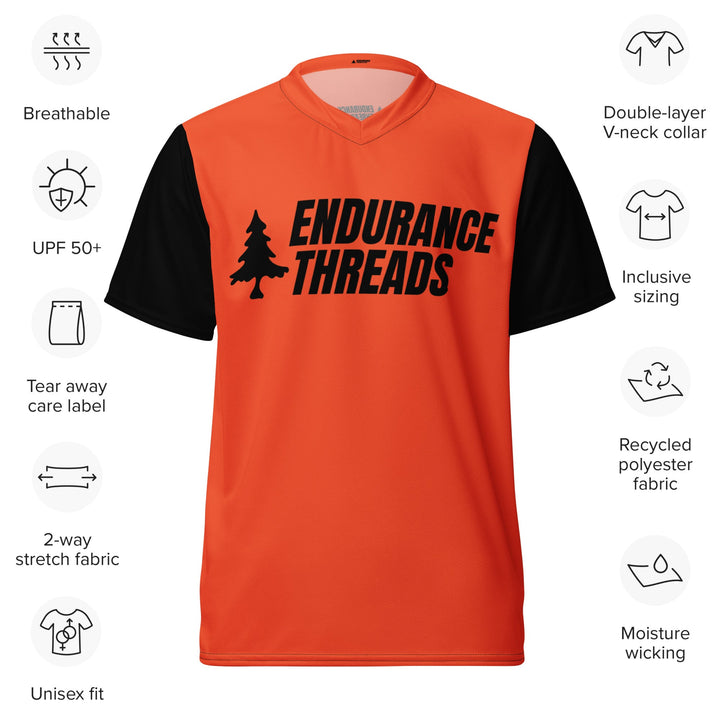 ETNE Billboard ReSendIt Eco Jersey - Orange/Black - Endurance Threads