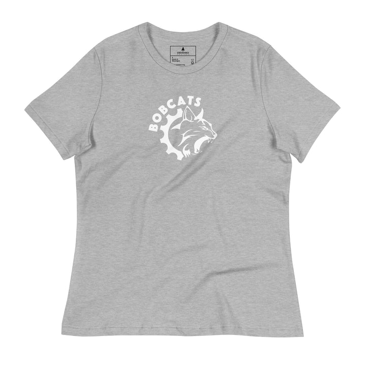 Women's Bobcats Relaxed T-Shirt - White Logo - Endurance Threads