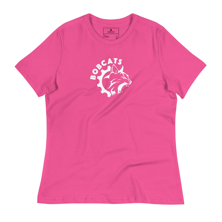 Women's Bobcats Relaxed T-Shirt - White Logo - Endurance Threads