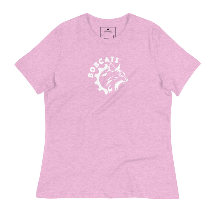 Women's Bobcats Relaxed T-Shirt - White Logo - Endurance Threads