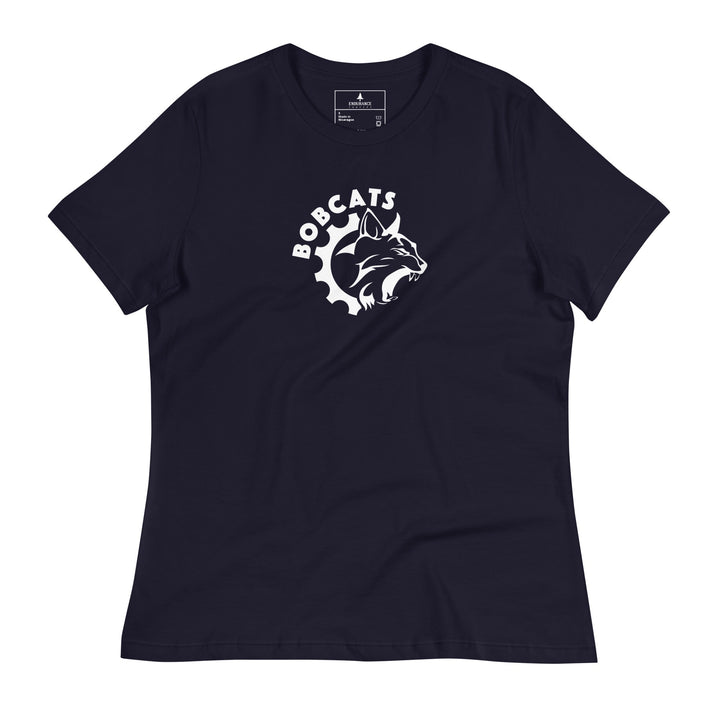 Women's Bobcats Relaxed T-Shirt - White Logo - Endurance Threads
