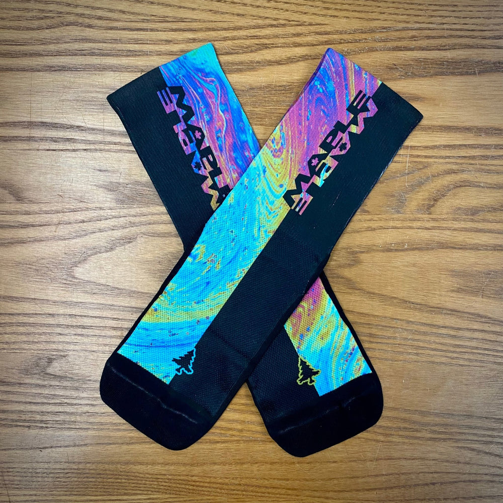 Maple Flip SUB6 6" Socks - Oil Slick - Endurance Threads