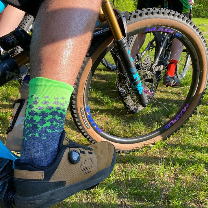 Maple LOTW Race Wool 6" Sock - Neons - Endurance Threads