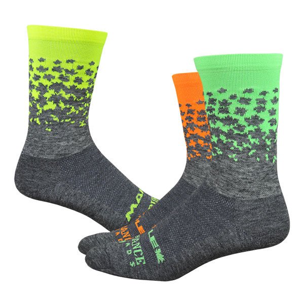 Maple LOTW Race Wool 6" Sock - Neons - Endurance Threads