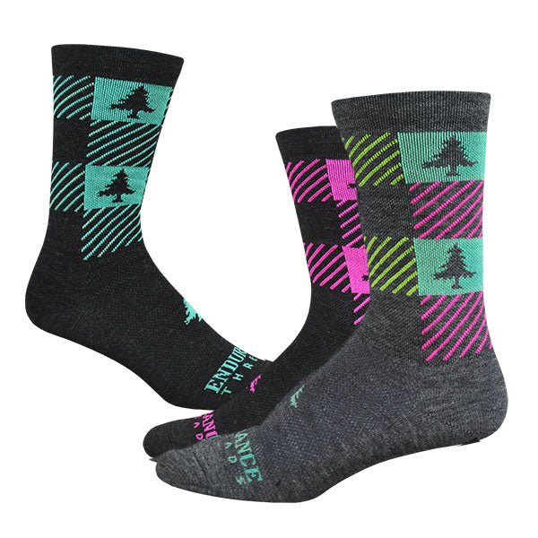 NEAF Check 6" Race Wool Sock - Fruity - Endurance Threads