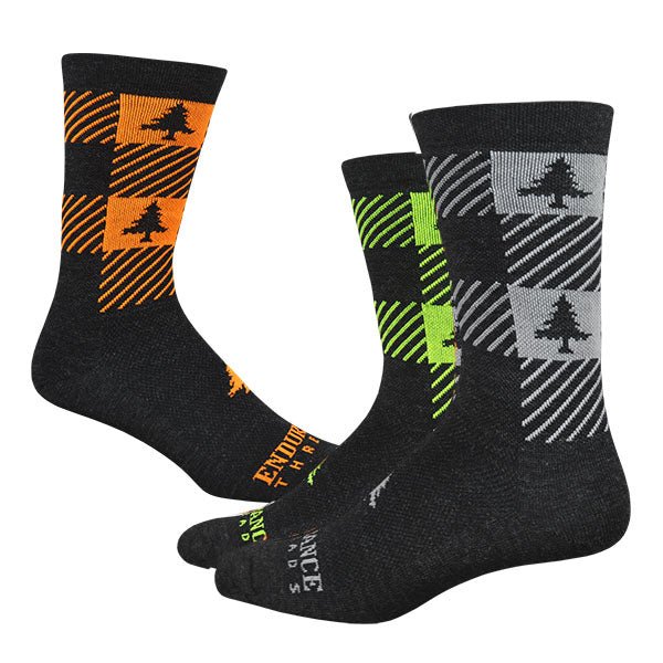 NEAF Check 6" Race Wool Sock - Standard - Endurance Threads