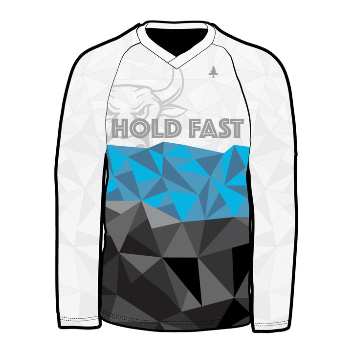 Hold Fast White SendIt LS Jersey (Pre-Order)