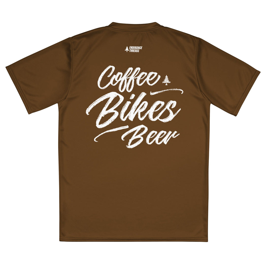 Coffee Bikes Beer ReSendIt Eco Jersey - Brown - Endurance Threads