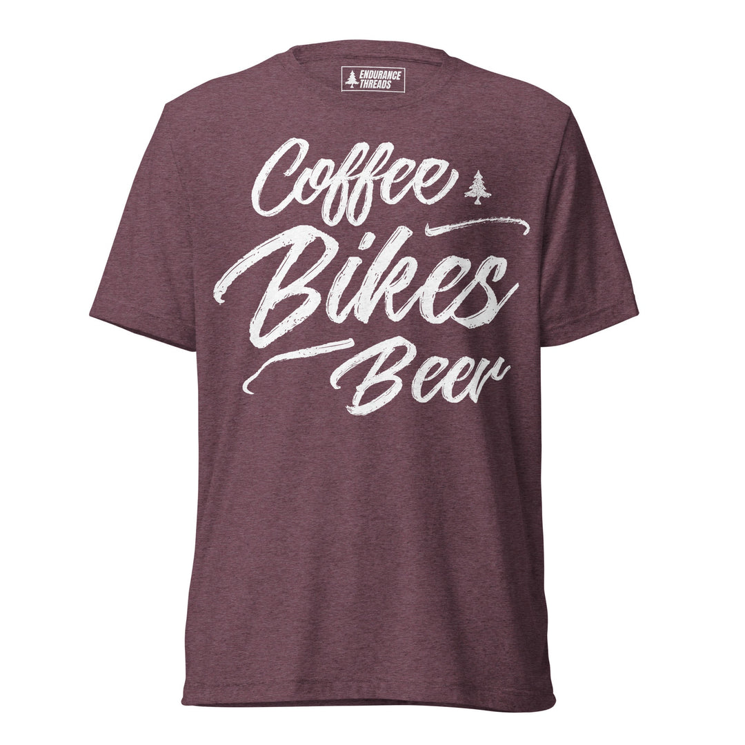 Coffee Bikes Beer Tri - Blend Tee - Unisex - Endurance Threads