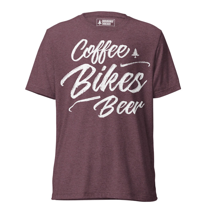 Coffee Bikes Beer Tri - Blend Tee - Unisex - Endurance Threads