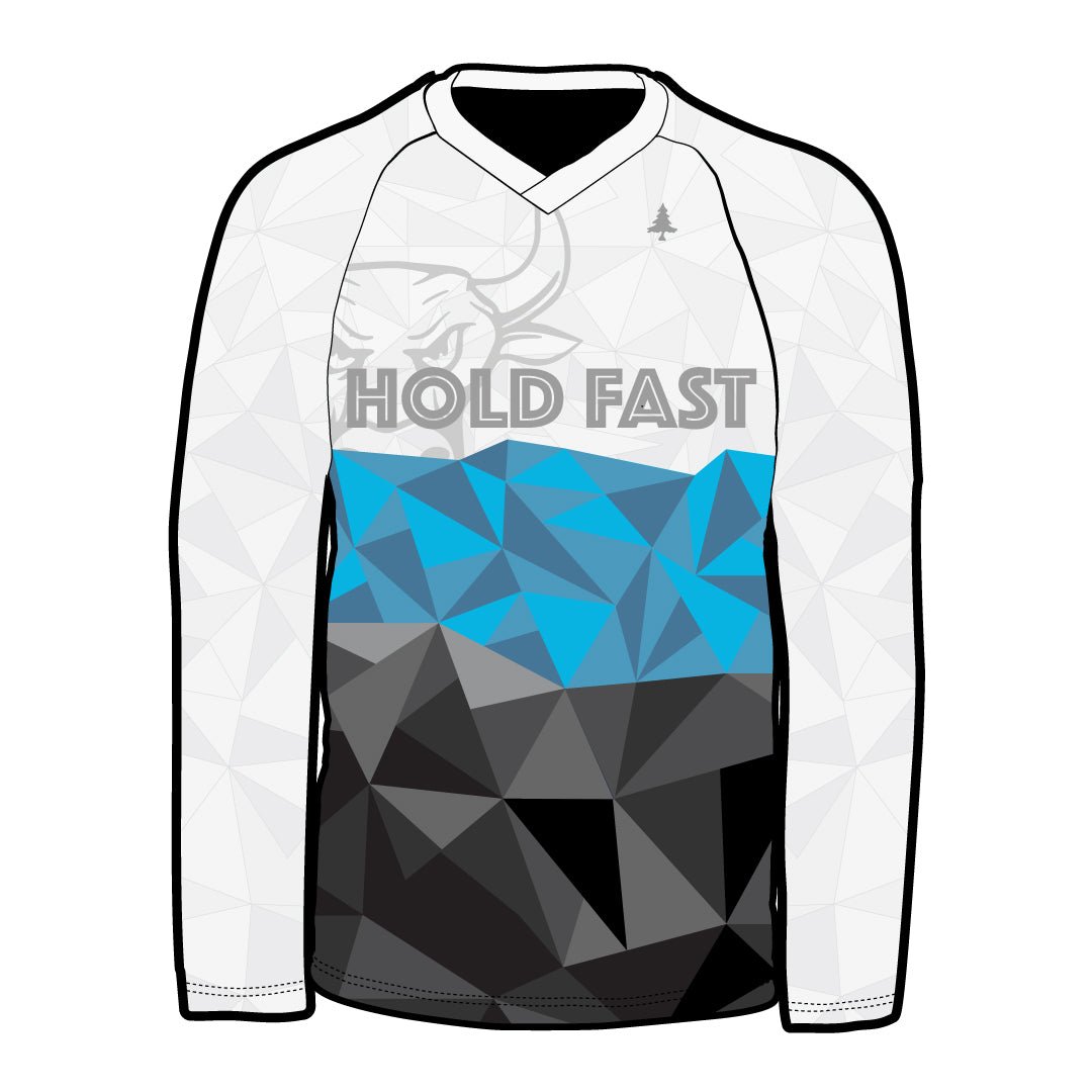 Hold Fast White SendIt LS Jersey (Pre - Order) - Endurance Threads