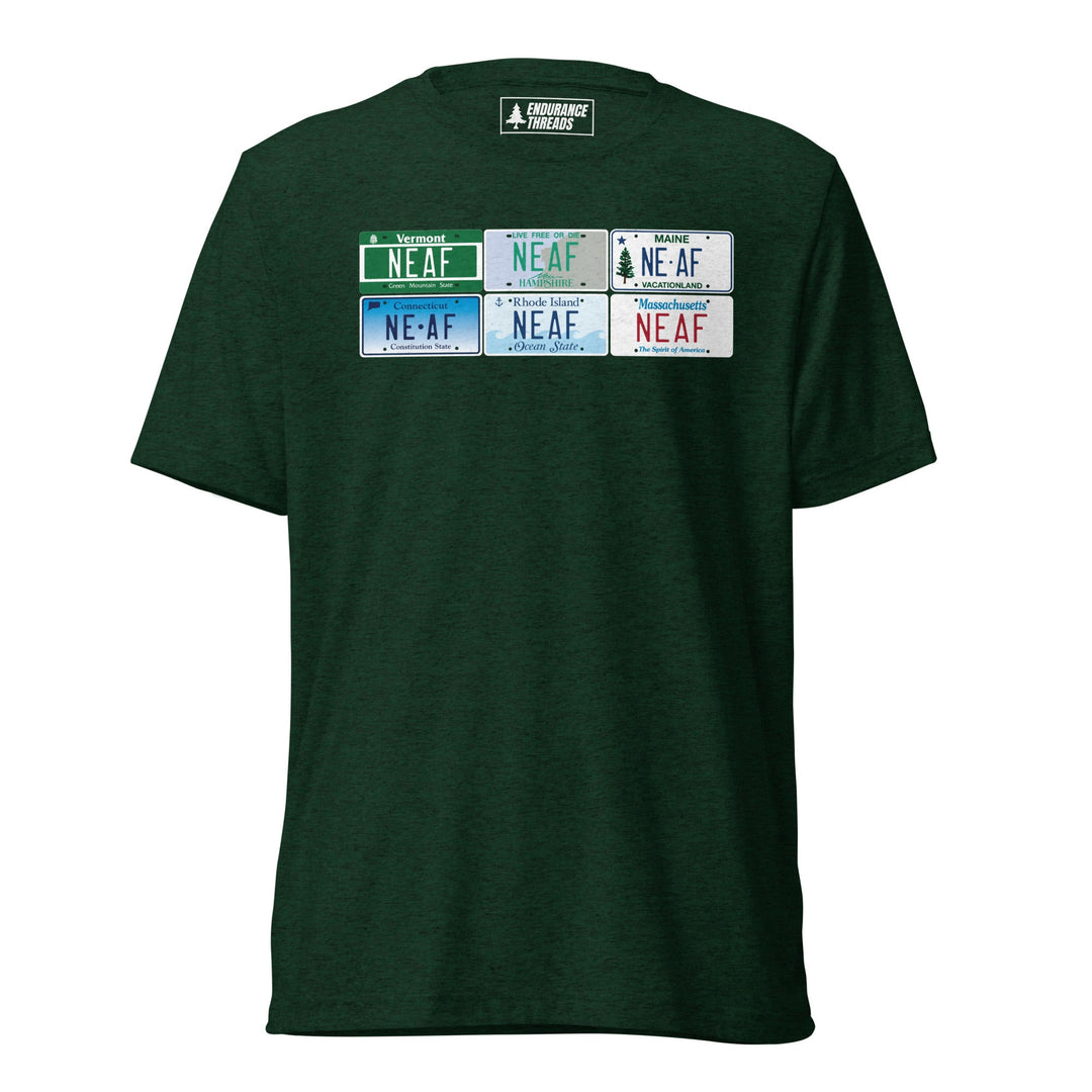 NEAF 6 States License Plates Tri - Blend Tee - Unisex - Endurance Threads