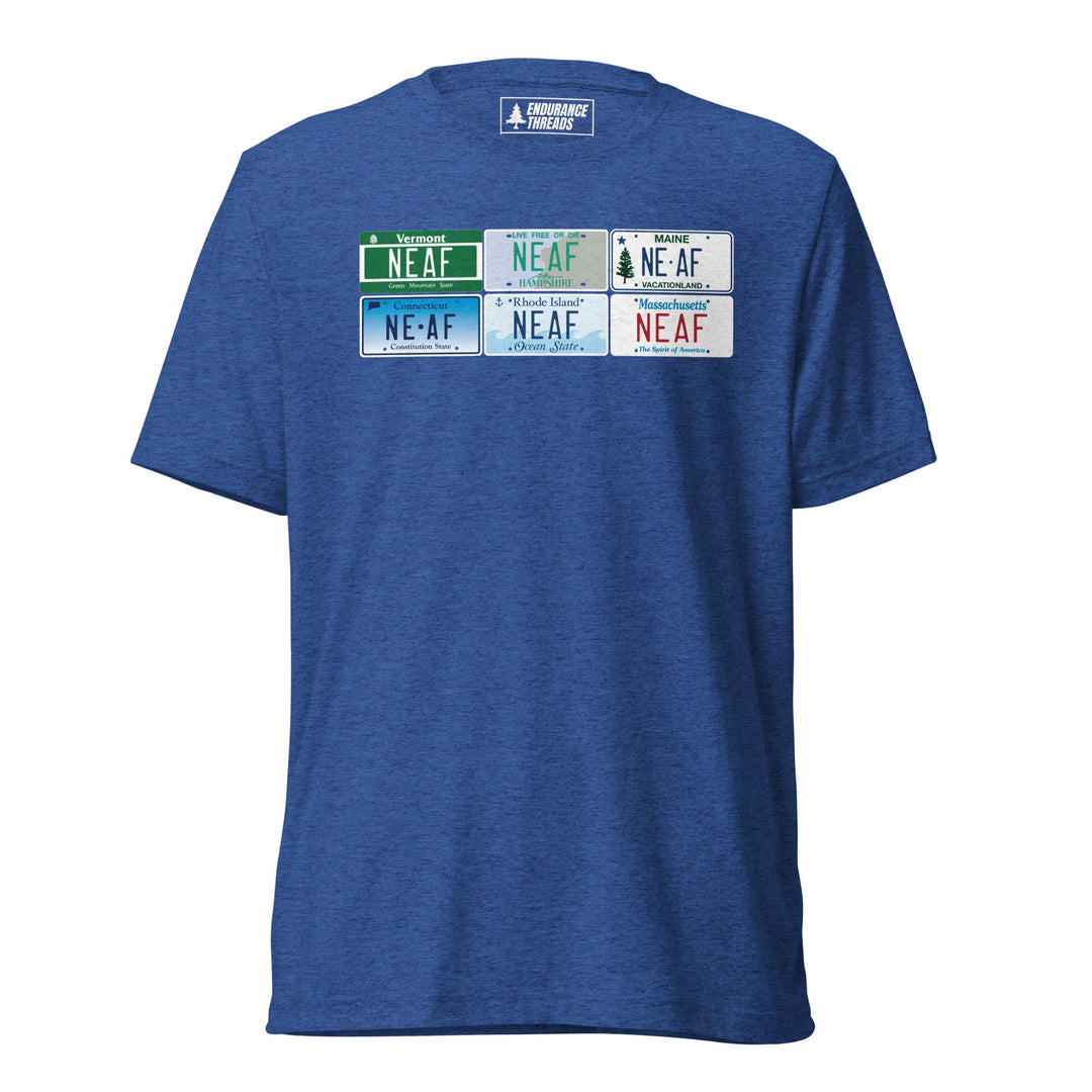 NEAF 6 States License Plates Tri - Blend Tee - Unisex - Endurance Threads