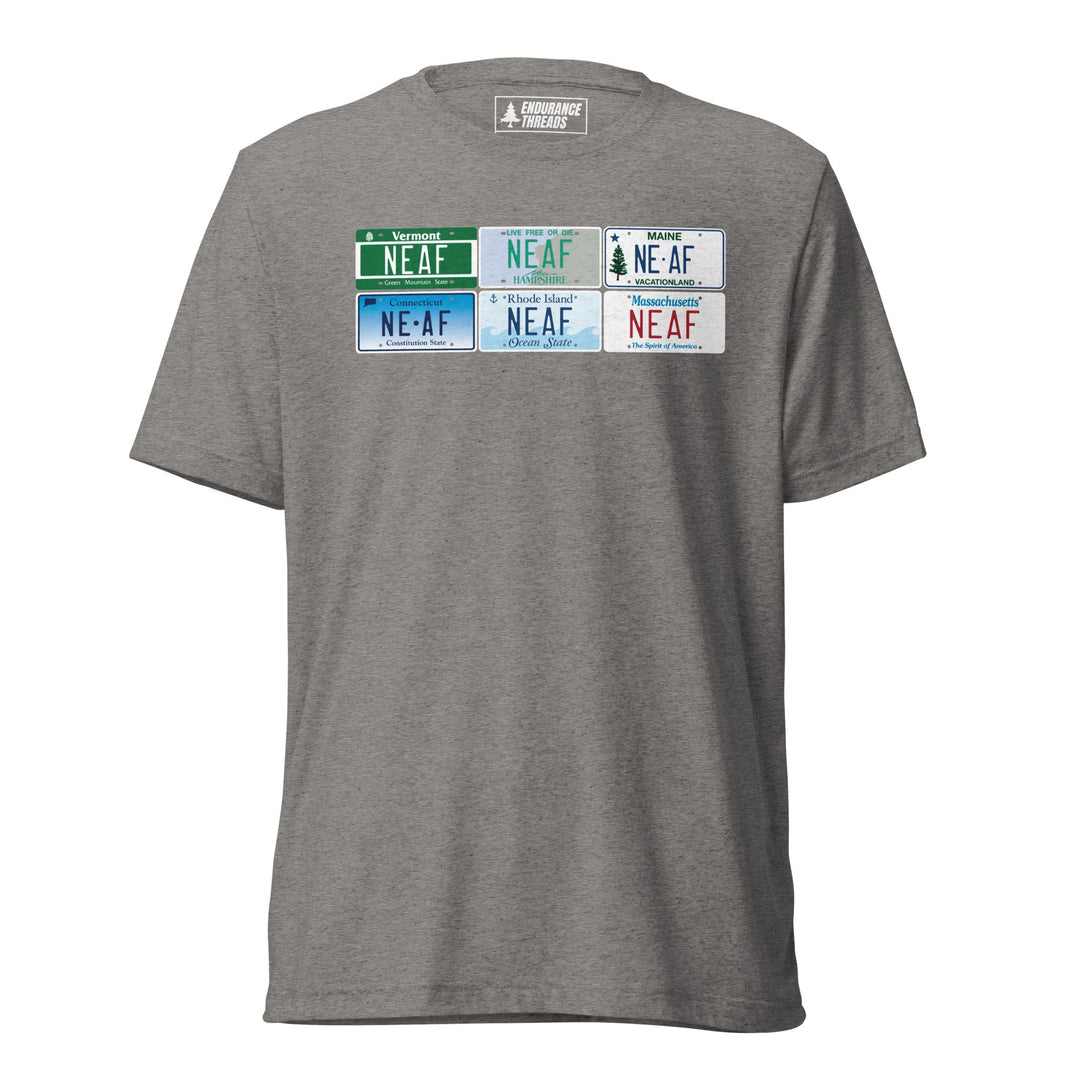 NEAF 6 States License Plates Tri - Blend Tee - Unisex - Endurance Threads