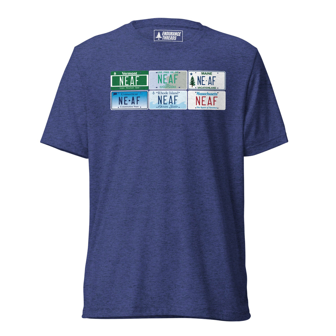 NEAF 6 States License Plates Tri - Blend Tee - Unisex - Endurance Threads