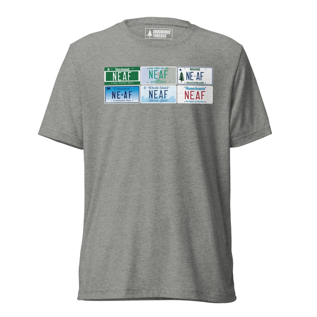 NEAF 6 States License Plates Tri - Blend Tee - Unisex - Endurance Threads
