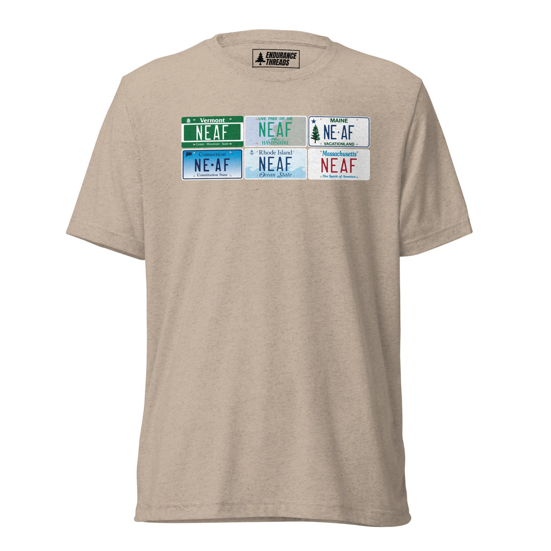 NEAF 6 States License Plates Tri - Blend Tee - Unisex - Endurance Threads