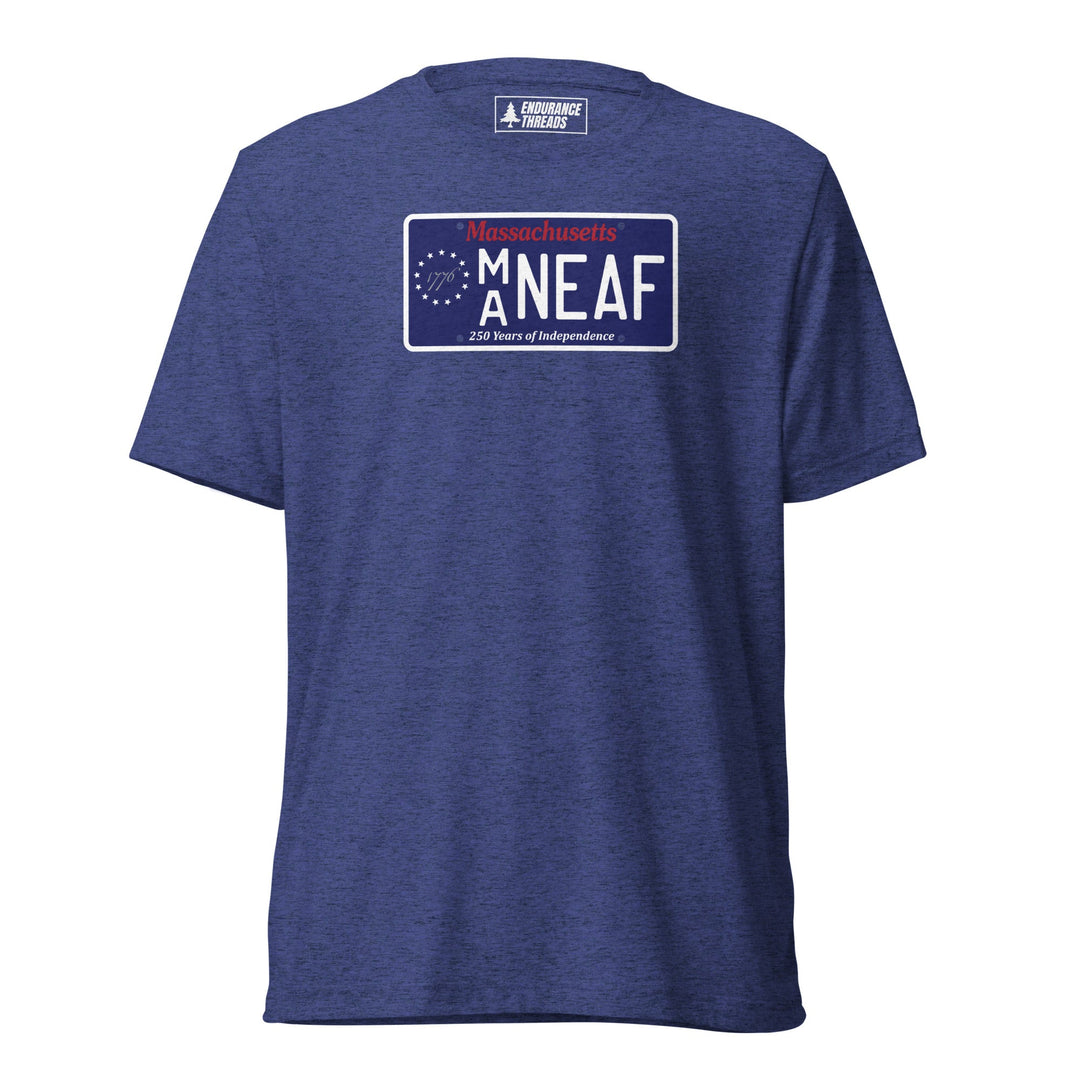 NEAF MA 1776 License Plate Tri - Blend Tee - Unisex - Endurance Threads