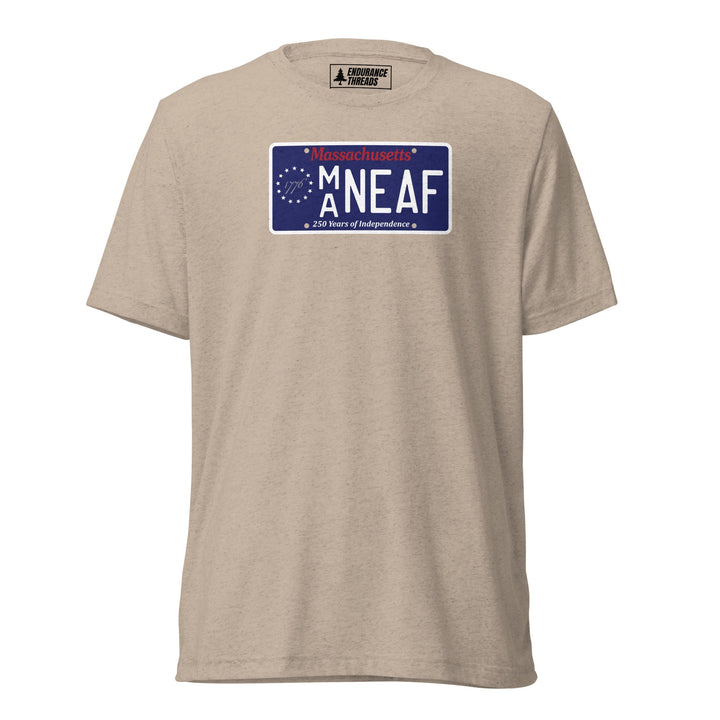 NEAF MA 1776 License Plate Tri - Blend Tee - Unisex - Endurance Threads