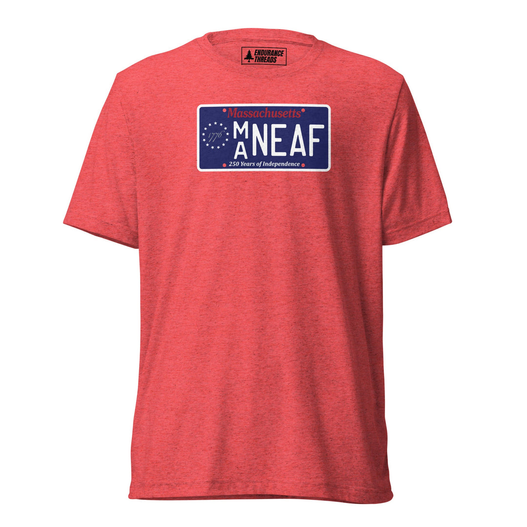 NEAF MA 1776 License Plate Tri - Blend Tee - Unisex - Endurance Threads