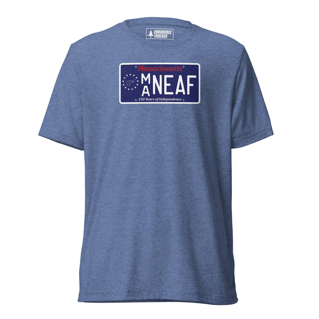 NEAF MA 1776 License Plate Tri - Blend Tee - Unisex - Endurance Threads