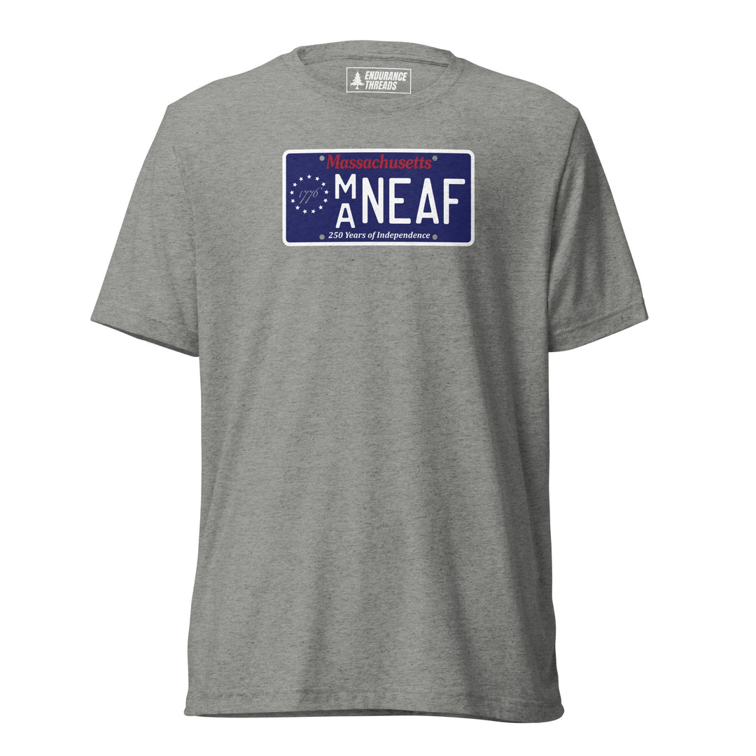 NEAF MA 1776 License Plate Tri - Blend Tee - Unisex - Endurance Threads