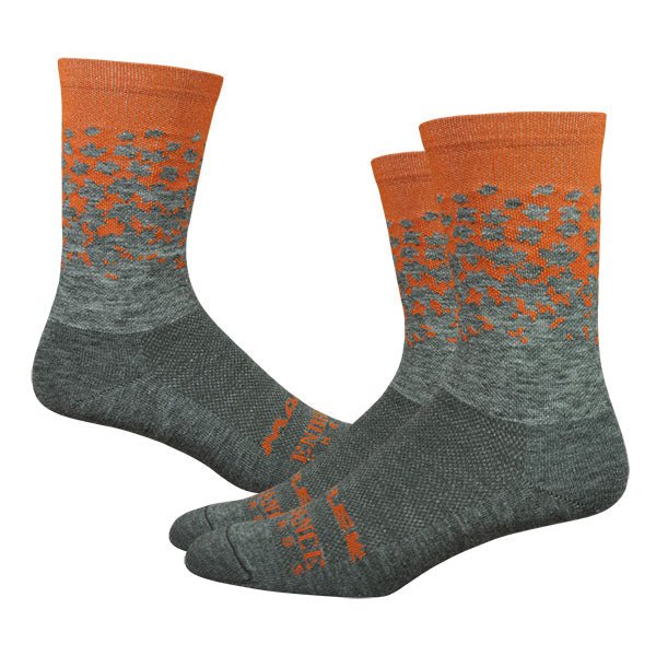 Maple LOTW Race Wool 6" Sock - Loden/Burnt Orange - Endurance Threads