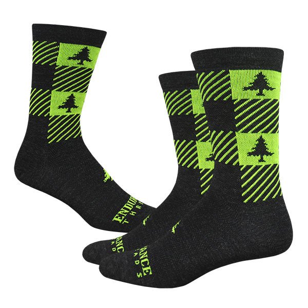 NEAF Check 6" Race Wool Sock - Standard - Endurance Threads