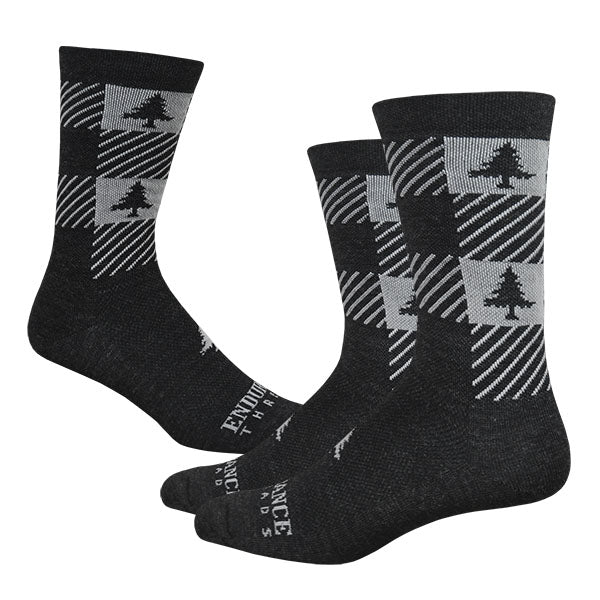 NEAF Check 6" Race Wool Sock - Standard - Endurance Threads
